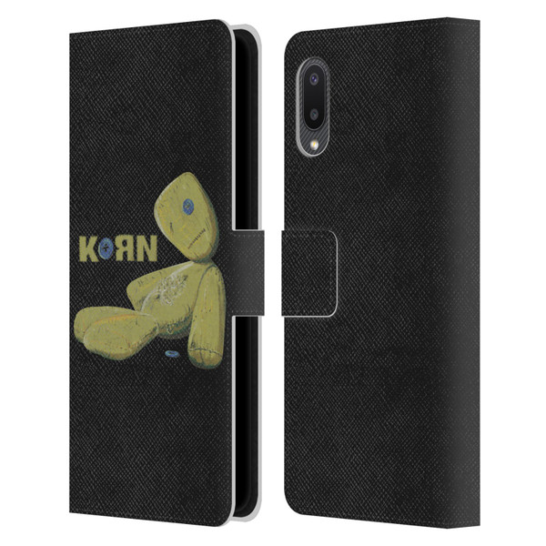 Korn Graphics Issues Doll Leather Book Wallet Case Cover For Samsung Galaxy A02/M02 (2021)