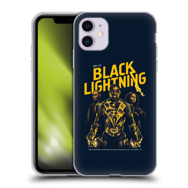 Black Lightning Key Art Get Lit Soft Gel Case for Apple iPhone 11