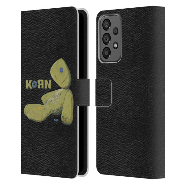 Korn Graphics Issues Doll Leather Book Wallet Case Cover For Samsung Galaxy A73 5G (2022)