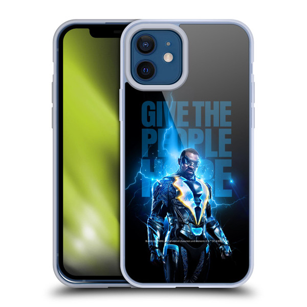 Black Lightning Key Art Give The People Hope Soft Gel Case for Apple iPhone 12 / iPhone 12 Pro