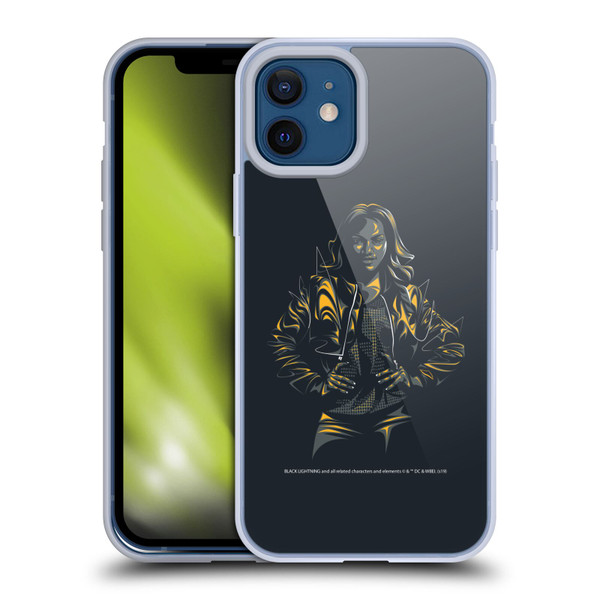Black Lightning Key Art Jennifer Pierce Soft Gel Case for Apple iPhone 12 / iPhone 12 Pro