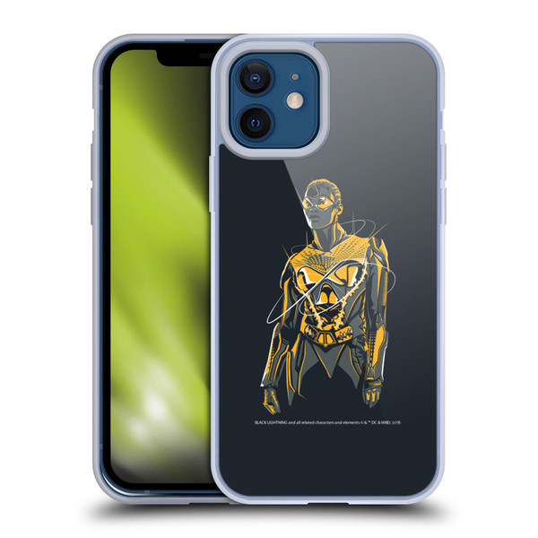 Black Lightning Key Art Thunder Soft Gel Case for Apple iPhone 12 / iPhone 12 Pro