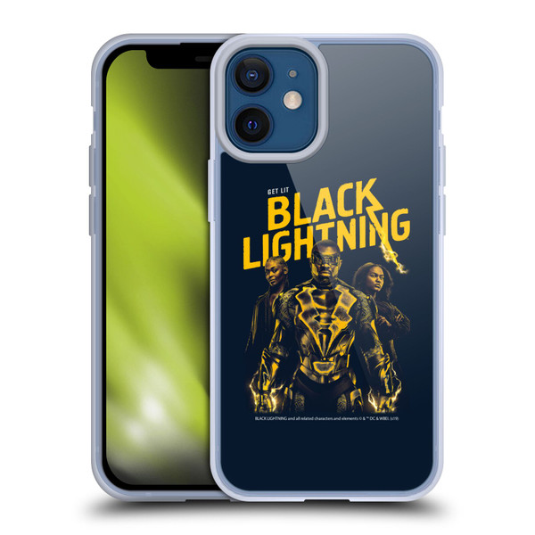 Black Lightning Key Art Get Lit Soft Gel Case for Apple iPhone 12 Mini
