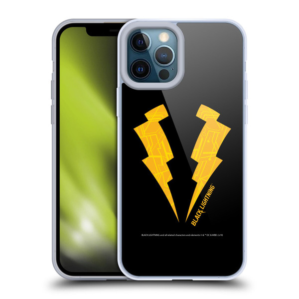 Black Lightning Key Art Logo Soft Gel Case for Apple iPhone 12 Pro Max