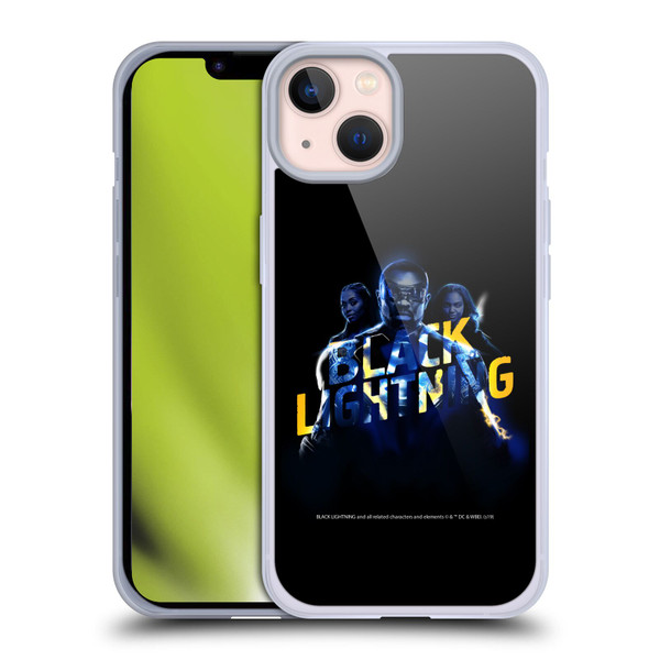 Black Lightning Key Art Group Soft Gel Case for Apple iPhone 13