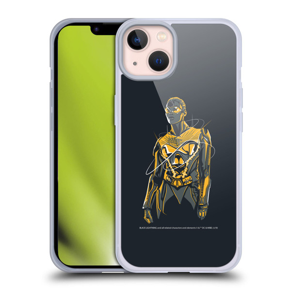 Black Lightning Key Art Thunder Soft Gel Case for Apple iPhone 13