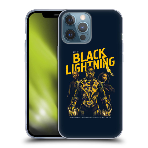 Black Lightning Key Art Get Lit Soft Gel Case for Apple iPhone 13 Pro Max
