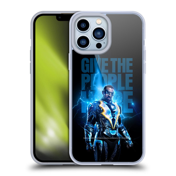 Black Lightning Key Art Give The People Hope Soft Gel Case for Apple iPhone 13 Pro Max