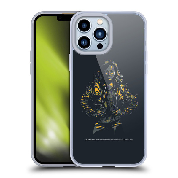 Black Lightning Key Art Jennifer Pierce Soft Gel Case for Apple iPhone 13 Pro Max