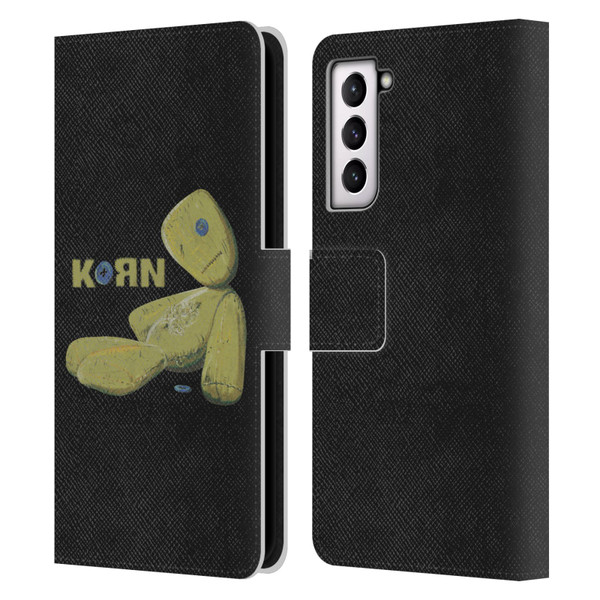 Korn Graphics Issues Doll Leather Book Wallet Case Cover For Samsung Galaxy S21 5G