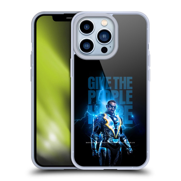 Black Lightning Key Art Give The People Hope Soft Gel Case for Apple iPhone 13 Pro