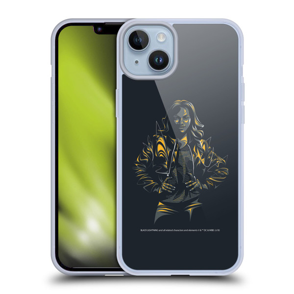 Black Lightning Key Art Jennifer Pierce Soft Gel Case for Apple iPhone 14 Plus