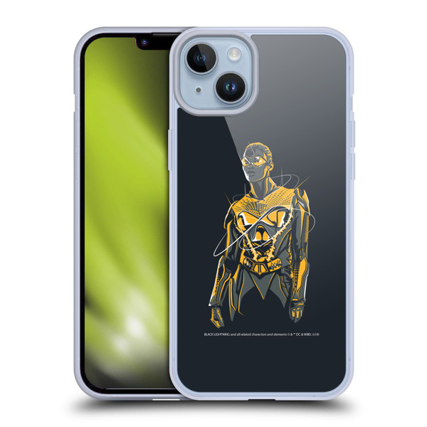 Black Lightning Key Art Thunder Soft Gel Case for Apple iPhone 14 Plus