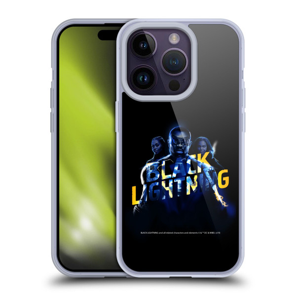 Black Lightning Key Art Group Soft Gel Case for Apple iPhone 14 Pro