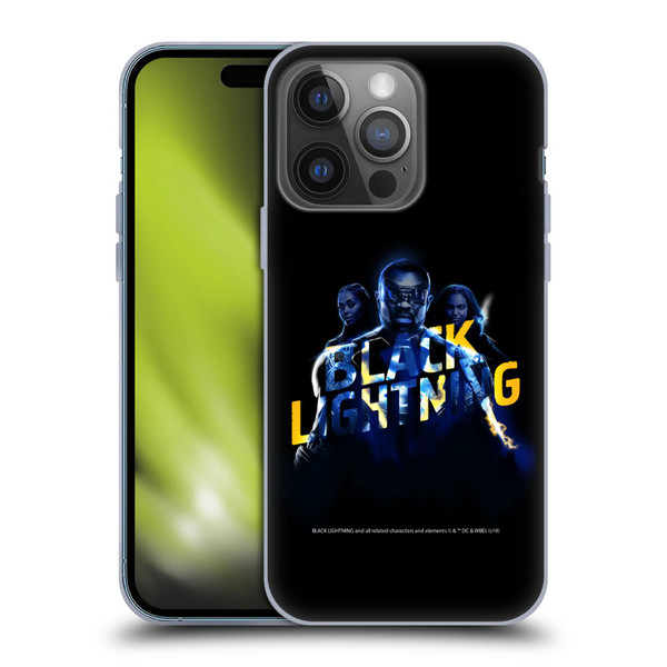 Black Lightning Key Art Group Soft Gel Case for Apple iPhone 14 Pro