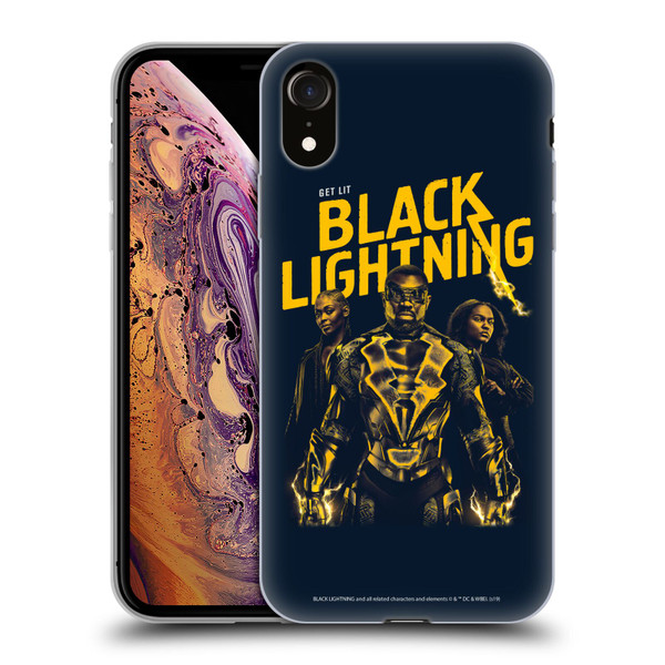 Black Lightning Key Art Get Lit Soft Gel Case for Apple iPhone XR