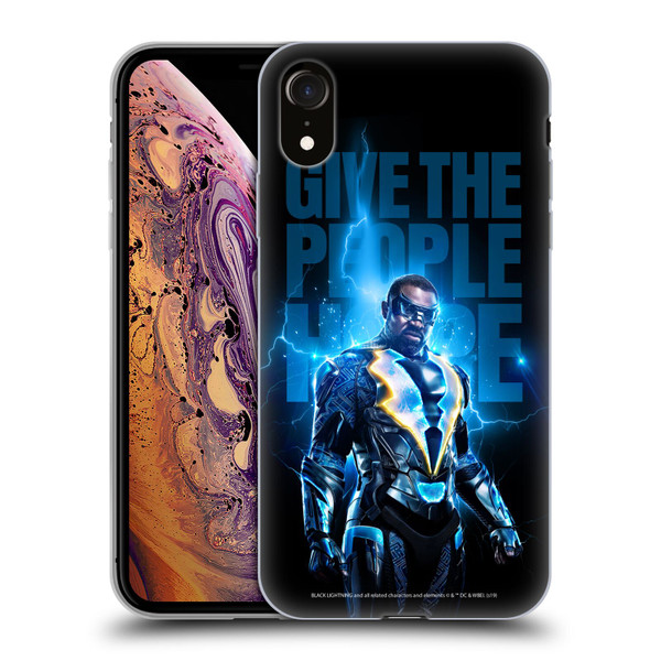 Black Lightning Key Art Give The People Hope Soft Gel Case for Apple iPhone XR