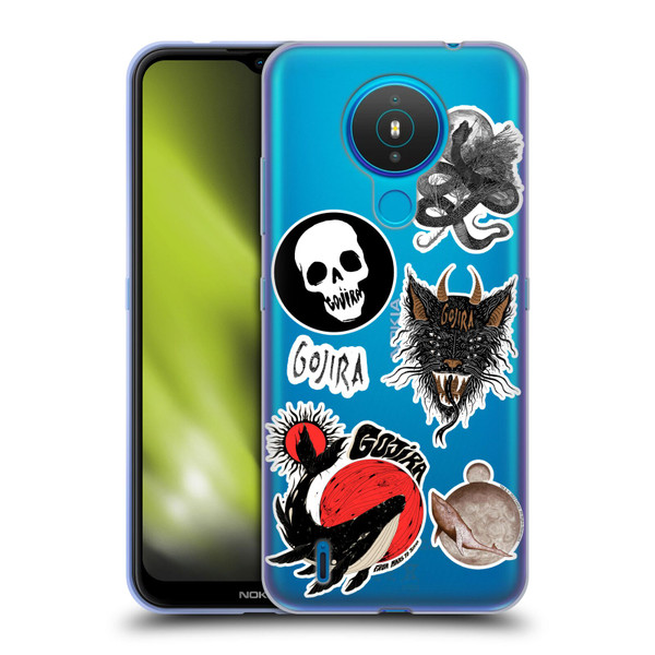 Gojira Graphics Sticker Print Soft Gel Case for Nokia 1.4
