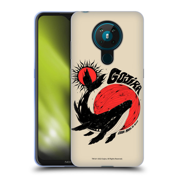 Gojira Graphics Whale Sun Moon Soft Gel Case for Nokia 5.3