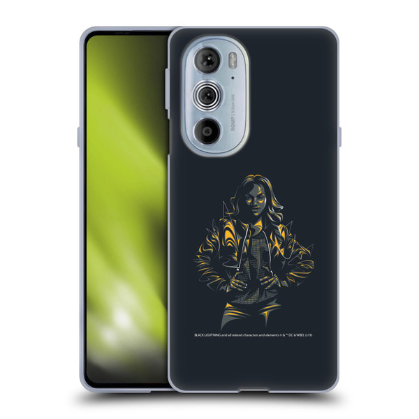 Black Lightning Key Art Jennifer Pierce Soft Gel Case for Motorola Edge X30