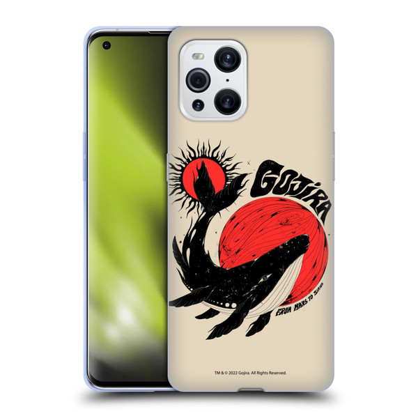 Gojira Graphics Whale Sun Moon Soft Gel Case for OPPO Find X3 / Pro