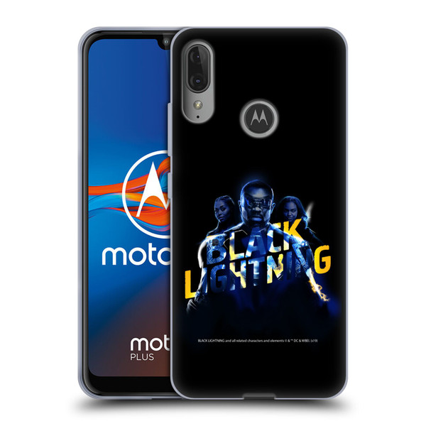 Black Lightning Key Art Group Soft Gel Case for Motorola Moto E6 Plus