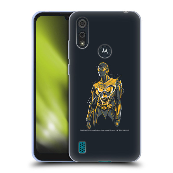 Black Lightning Key Art Thunder Soft Gel Case for Motorola Moto E6s (2020)