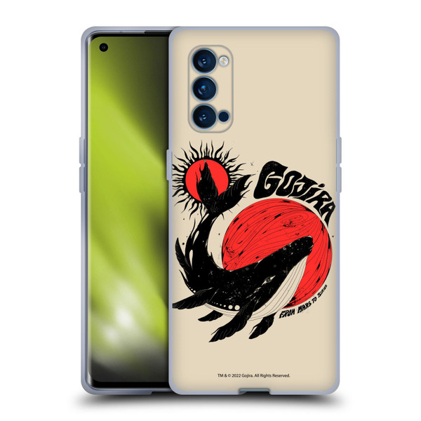 Gojira Graphics Whale Sun Moon Soft Gel Case for OPPO Reno 4 Pro 5G
