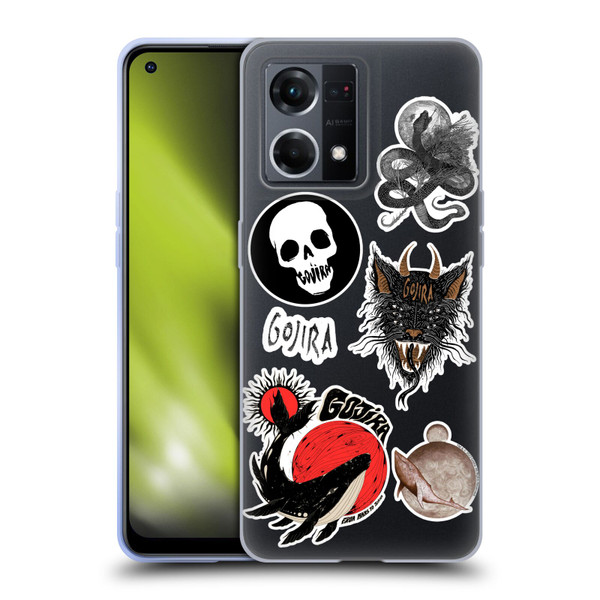 Gojira Graphics Sticker Print Soft Gel Case for OPPO Reno8 4G