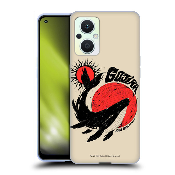 Gojira Graphics Whale Sun Moon Soft Gel Case for OPPO Reno8 Lite