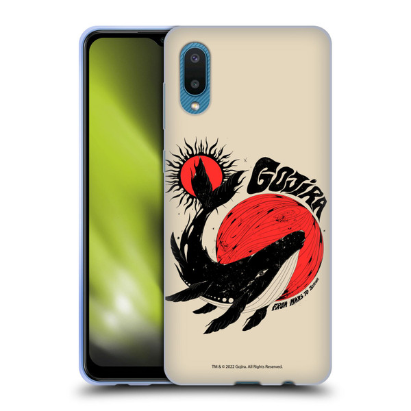 Gojira Graphics Whale Sun Moon Soft Gel Case for Samsung Galaxy A02/M02 (2021)