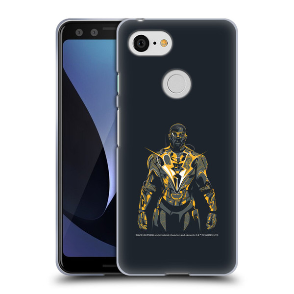 Black Lightning Key Art Black Lightning Soft Gel Case for Google Pixel 3
