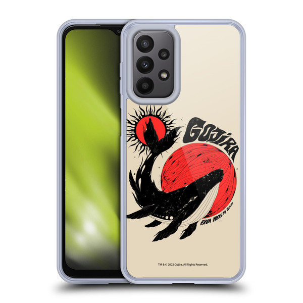 Gojira Graphics Whale Sun Moon Soft Gel Case for Samsung Galaxy A23 / 5G (2022)