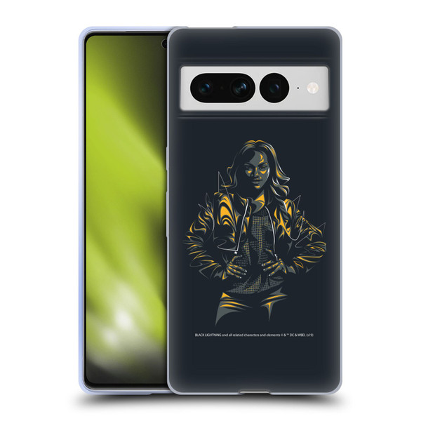 Black Lightning Key Art Jennifer Pierce Soft Gel Case for Google Pixel 7 Pro