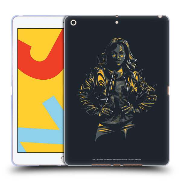 Black Lightning Key Art Jennifer Pierce Soft Gel Case for Apple iPad 10.2 2019/2020/2021