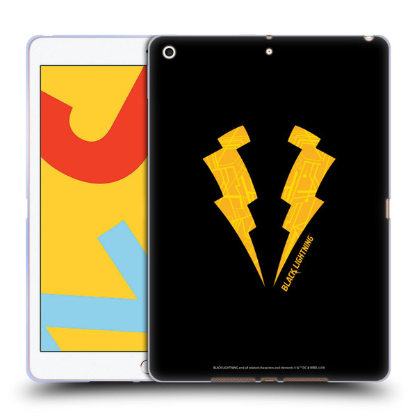 Black Lightning Key Art Logo Soft Gel Case for Apple iPad 10.2 2019/2020/2021