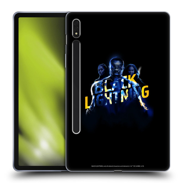 Black Lightning Key Art Group Soft Gel Case for Samsung Galaxy Tab S8