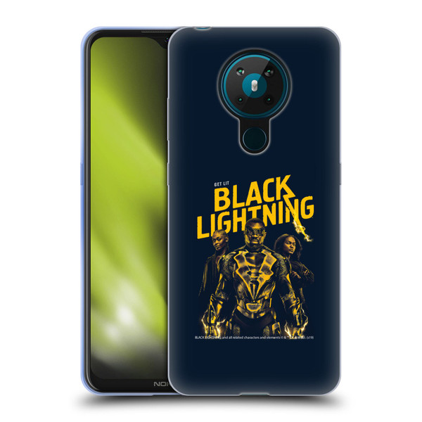 Black Lightning Key Art Get Lit Soft Gel Case for Nokia 5.3