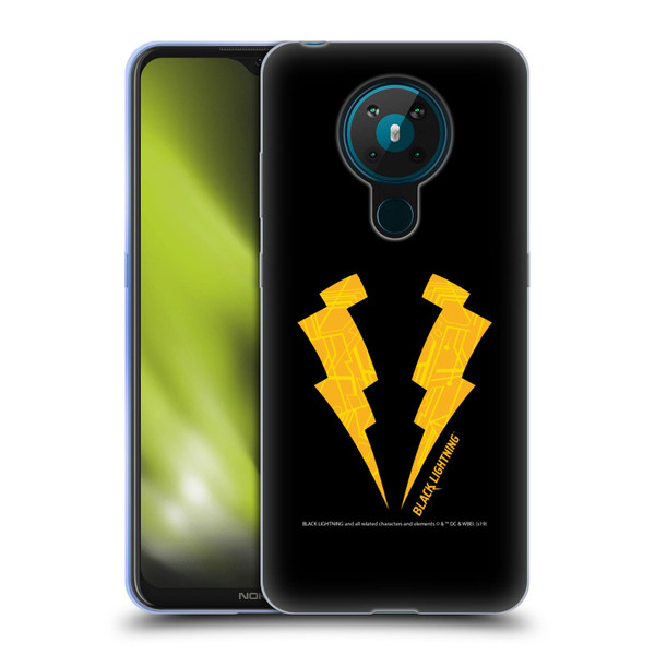 Black Lightning Key Art Logo Soft Gel Case for Nokia 5.3