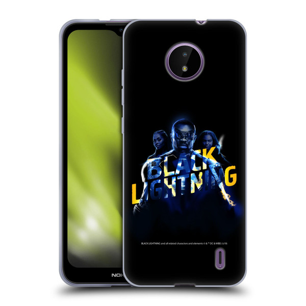 Black Lightning Key Art Group Soft Gel Case for Nokia C10 / C20