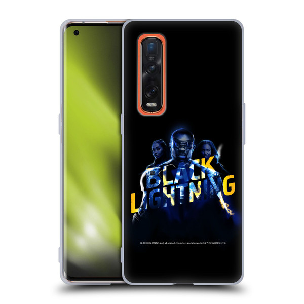 Black Lightning Key Art Group Soft Gel Case for OPPO Find X2 Pro 5G