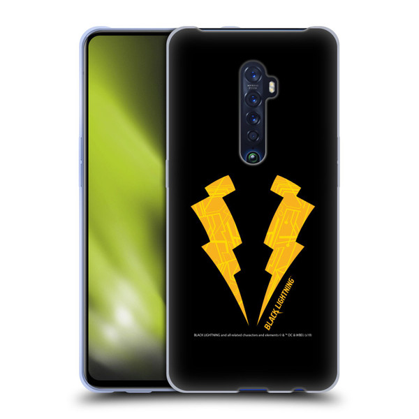 Black Lightning Key Art Logo Soft Gel Case for OPPO Reno 2