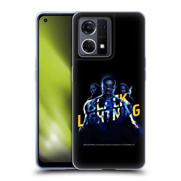 Black Lightning Key Art Group Soft Gel Case for OPPO Reno8 4G