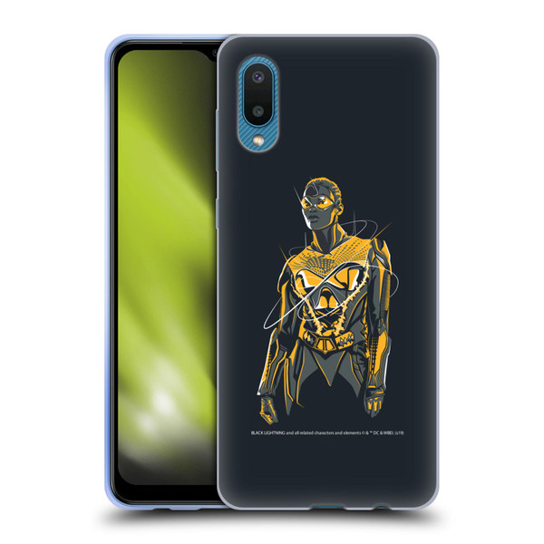 Black Lightning Key Art Thunder Soft Gel Case for Samsung Galaxy A02/M02 (2021)