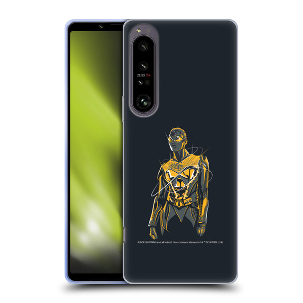 Black Lightning Key Art Thunder Soft Gel Case for Sony Xperia 1 IV