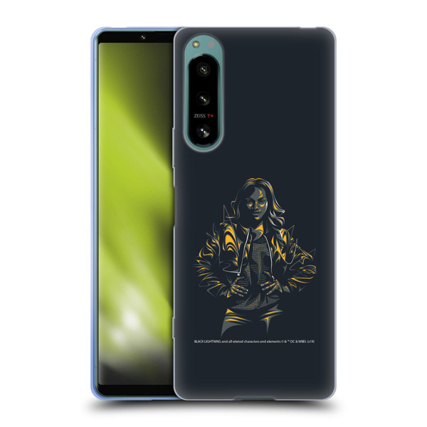Black Lightning Key Art Jennifer Pierce Soft Gel Case for Sony Xperia 5 IV