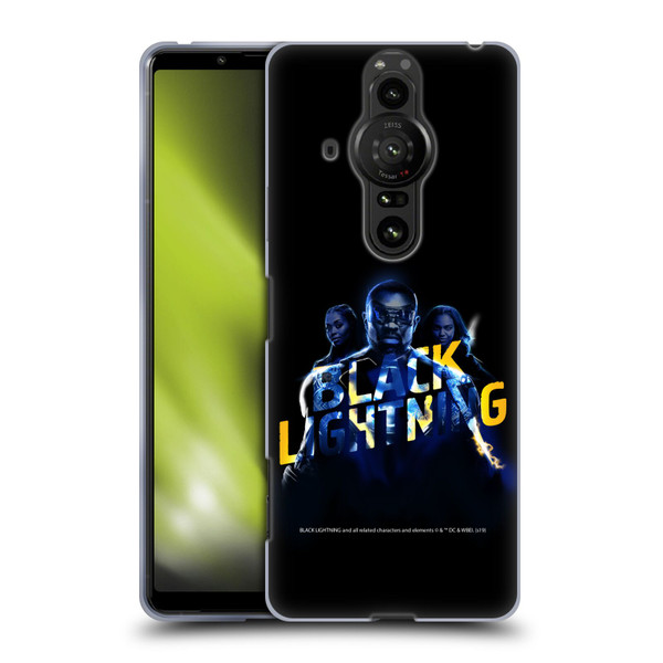 Black Lightning Key Art Group Soft Gel Case for Sony Xperia Pro-I