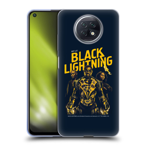 Black Lightning Key Art Get Lit Soft Gel Case for Xiaomi Redmi Note 9T 5G
