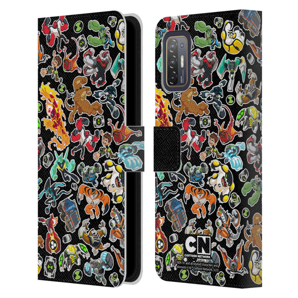 Ben 10: Animated Series Graphics Alien Pattern Leather Book Wallet Case Cover For HTC Desire 21 Pro 5G