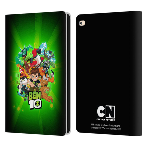 Ben 10: Animated Series Graphics Character Art Leather Book Wallet Case Cover For Apple iPad Air 2 (2014)